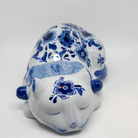 Large Vintage Chinoiserie Sleeping Cat - Picture 3 of 8